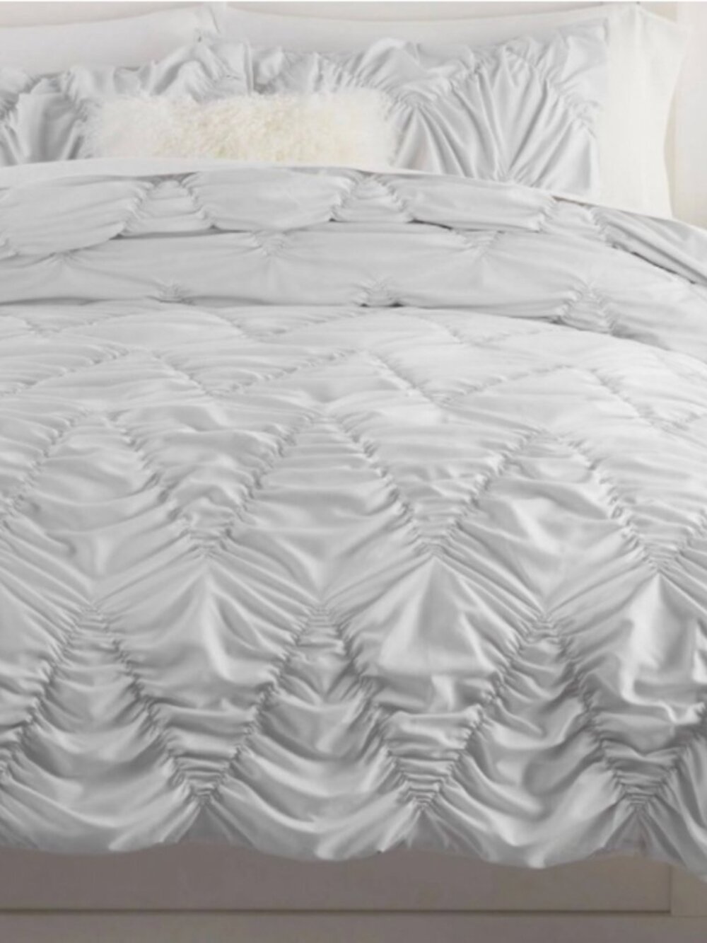 TWIN XL PBteen Comforter - Light Grey Whimsical Waves